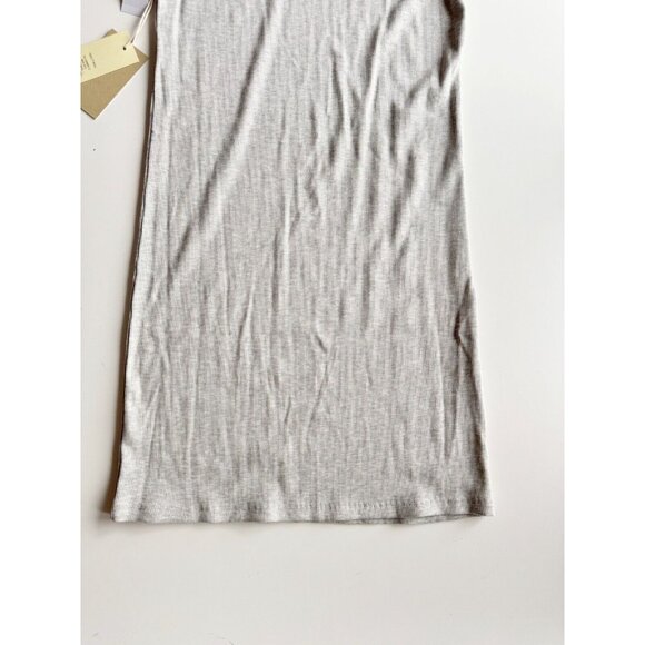 NWT Aritzia WILFRED FREE Go-To Grey Ribbed Jersey Mini T-Shirt Dress, Size M - Picture 5 of 13